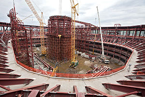 English: Constructing Olympic sites in Sochi Русский: Строительство олимпийских объектов в Сочи