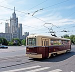 Achterkant van een tram van het RVZ-6 Type.