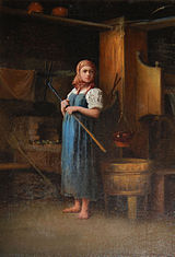 Portret van een dorpsmeisje, 1877, Nekrasov Apartment Museum, Sint-Petersburg