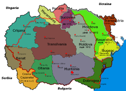 Historical regions in Romania and Moldova