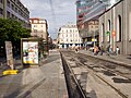 Čeština: Pohled na zastávku Anděl zc do Řep, rekonstrukce tramvajové trati Anděl – Sídliště Řepy English: Anděl tram stop, reconstruction of tram track Anděl – Sídliště Řepy