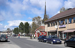 View of the village centre