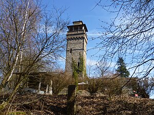 Lookout tower and inn in the middle of the ramparts