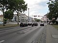 Blick aus der Rudolf-Schwander-Straße zum Lutherplatz in Kassel