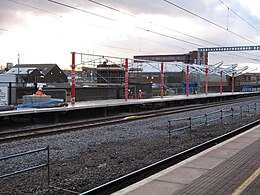 The new platform 1 under construction in March 2007