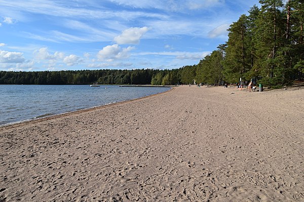 Lake Sääksi beach.