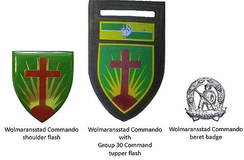 SADF дәуірі Wolmaransstad Commando айырым белгілері