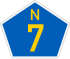 Национален маршрут N7 щит