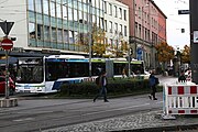 Ein für die entfallende S-Bahn-Stammstrecke eingerichteter Ersatzbus.