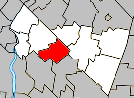 Location within Rouville Regional County Municipality.