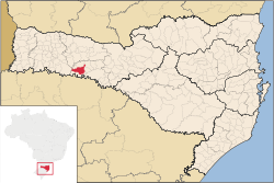 Localização de Seara em Santa Catarina