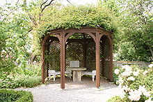 Steintisch, an dem Schiller oft mit Goethe zusammensaß, im Garten seines Gartenhauses in Jena (Quelle: Wikimedia)
