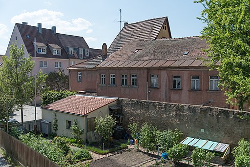 Schweinfurt, Frauengasse 1, Befestigungsmauer der Reichsburg-20160507-002