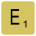 Scrabble tile for "E"