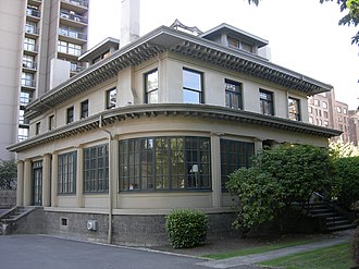 Historic Seattle's headquarters, the Henry H. Dearborn House (photographed 2007), is on the National Register of Historic Places. Seattle Dearborn House 03.jpg