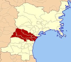 Položaj Sendaija u prefekturi Miyagi