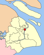 Location of Huangpu District in the municipality Shanghai administrative Huangpu.svg