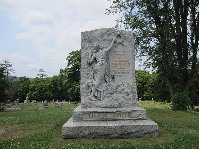 The Tillie Smith monument to chastity, She Died In Defence of Her Honor, April 8, 1886