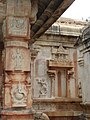 Wall and porch pillar relief in the Ramalingeshwara group of temples, Avani