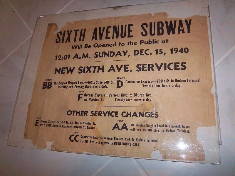 File:Sixth Avenue Subway Will Be Opened to the Public at 12-01 A.M. Sunday, Dec. 15, 1940.jpg