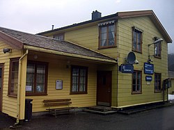 Blick auf den Dorfbahnhof