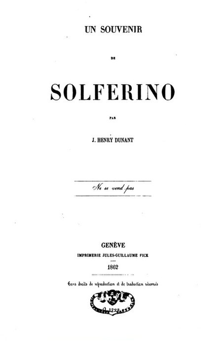Cover of the original edition of A Memory of Solferino (1862).