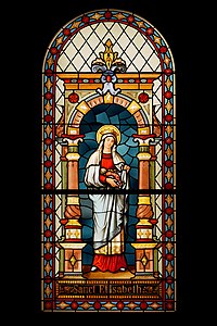 St Elisabeth of Hungary (18. century, stained glass)