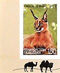 Miniatuur voor Bestand:Stamp of Tajikistan - 2009 - Colnect 361087 - Carakal Caracal caracal.jpeg