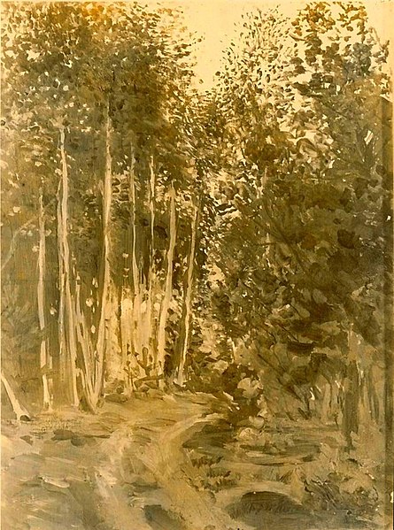 File:Stanisław Masłowski, Birch Bosket, Painting, ca 1890.jpg