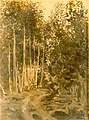 Birch Bosket, painting, of ca 1890