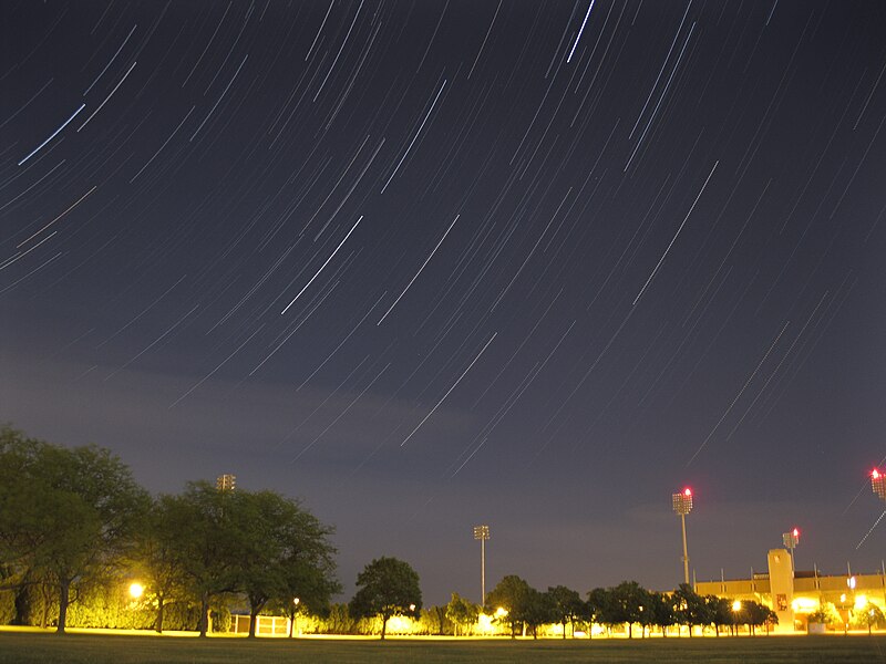 File:Star Trails over Doyt Perry Stadium (7149747431).jpg