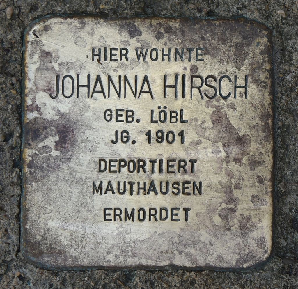 Stolperstein für Johanna Hirsch.JPG