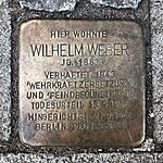 Stumbling block for Wilhelm Weber in Hanover