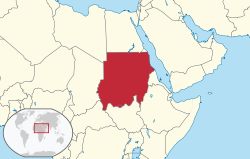 Posizione del Sudan nella sua regione.