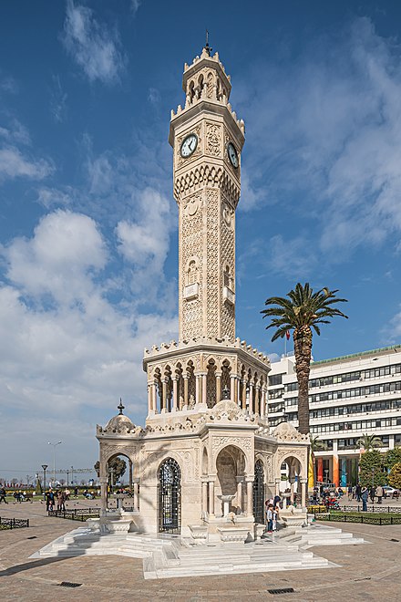 Clock tower in Konak Square, iconic symbol of the city