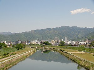 The Arakawa river and the Kofu city area.JPG