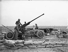 Bofors gun of 152nd Bty, 51st (Devon) LAA Rgt in France, 13 November 1939 The British Army in France 1939-40 O625.jpg