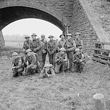 A group from the Brecknockshire Battalion pose near Dorchester, Dorset, 24 January 1942. The British Army in the United Kingdom 1939-45 H16785.jpg