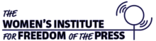 The Women's Institute for Freedom of the Press logo. Abod became associate of the organization in 1985. The Women's Institute for Freedom of the Press logo.png
