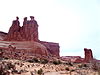 The Three Gossips and Sheep Rock near Courthouse Wash.