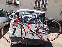 A Torpado road bike Torpado Celeste bicycle and automobile.jpg