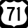 Marcador comercial de la autopista US 71