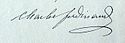 Подпись Чарльза Фердинанда