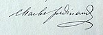 Undated signature of Charles Ferdinand d'Artois, Duke of Berry.JPG