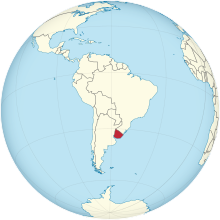 Uruguay on the globe (South America centered).svg