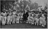 A group of British appointed Kandyan chiefs, with a British Governor in 1905. V.M. Doroshevich-East and War-Singhalese Elders and Governor of Ceylon.png