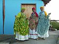 Venesuelietės tradicinėmis suknelėmis