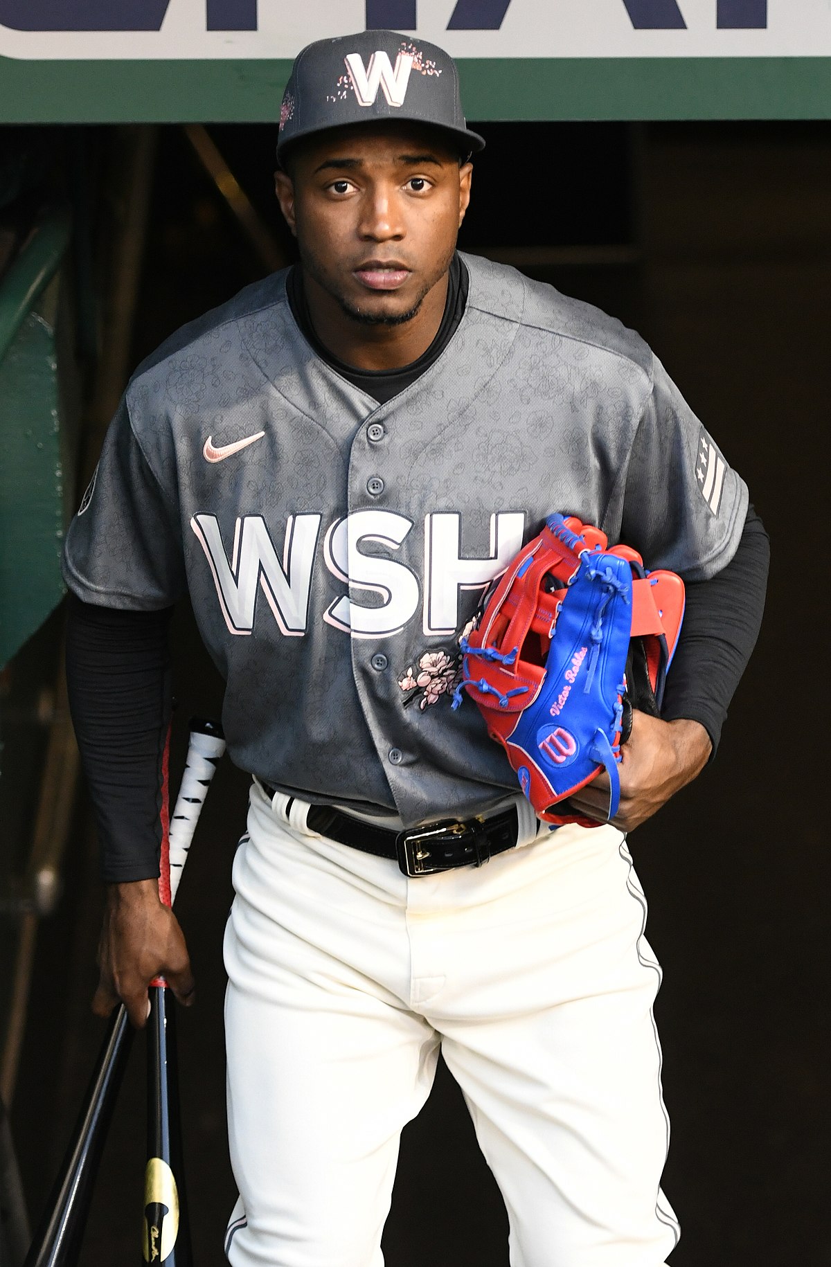 NLDS Game-Used Jersey: Victor Robles