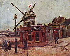 Le moulin de la galette por Vincent Van Gogh