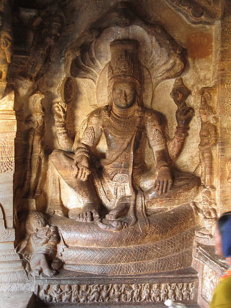 Vishnu (above) is one of the Vedic Devas. The third Valli of the Katha Upanishad discusses ethical duties of man through the parable of the chariot as